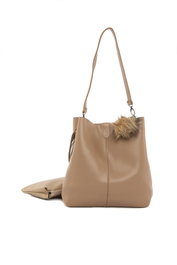 Zoozie Bags Bolso Bandolera Midi Visón con Flecos
